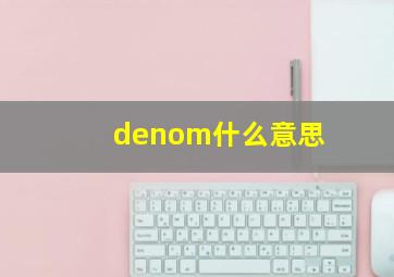 denom什么意思