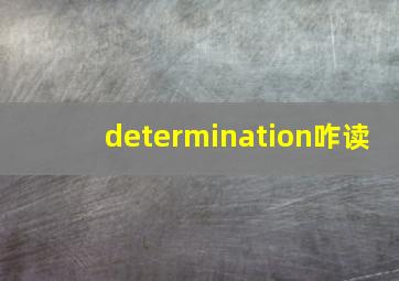 determination咋读