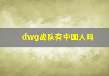 dwg战队有中国人吗