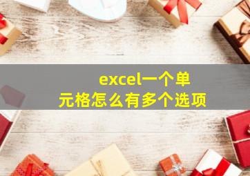 excel一个单元格怎么有多个选项