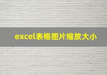 excel表格图片缩放大小