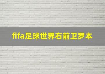 fifa足球世界右前卫罗本