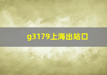 g3179上海出站口