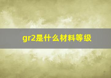 gr2是什么材料等级