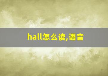 hall怎么读,语音