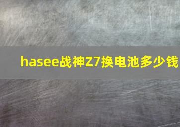 hasee战神Z7换电池多少钱