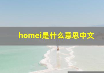 homei是什么意思中文