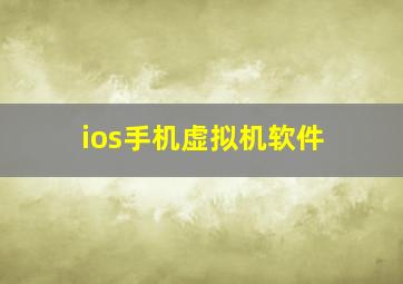 ios手机虚拟机软件