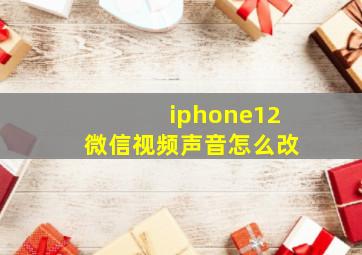 iphone12微信视频声音怎么改