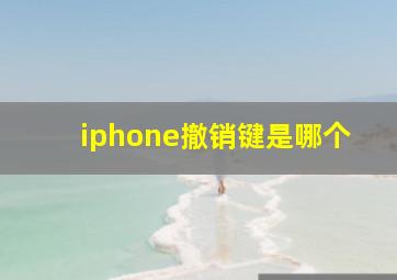 iphone撤销键是哪个