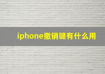 iphone撤销键有什么用