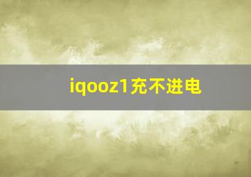 iqooz1充不进电