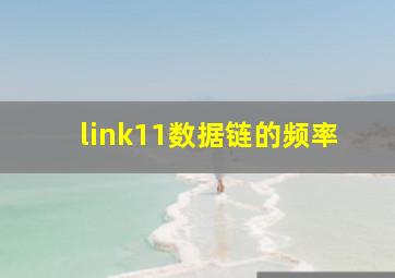 link11数据链的频率