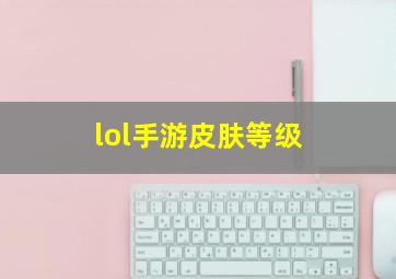 lol手游皮肤等级