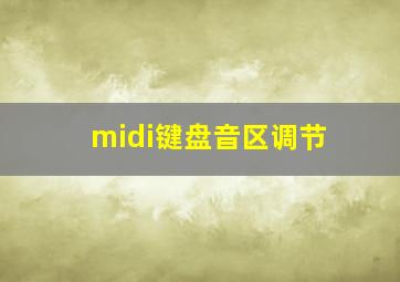 midi键盘音区调节