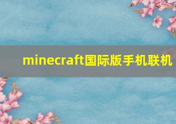 minecraft国际版手机联机