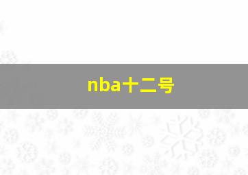 nba十二号