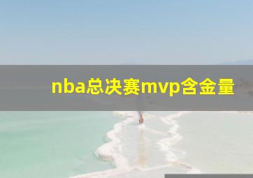 nba总决赛mvp含金量