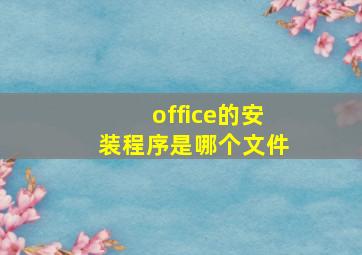 office的安装程序是哪个文件