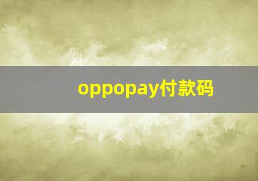 oppopay付款码