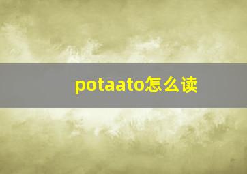 potaato怎么读