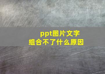 ppt图片文字组合不了什么原因