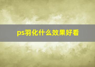 ps羽化什么效果好看