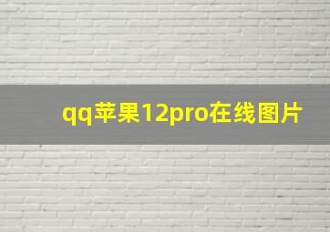 qq苹果12pro在线图片