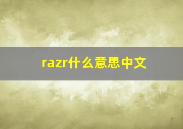 razr什么意思中文