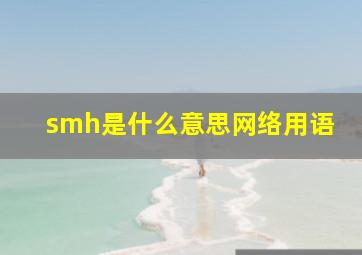 smh是什么意思网络用语