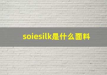 soiesilk是什么面料