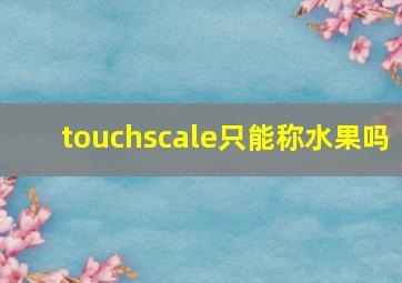 touchscale只能称水果吗