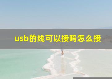 usb的线可以接吗怎么接