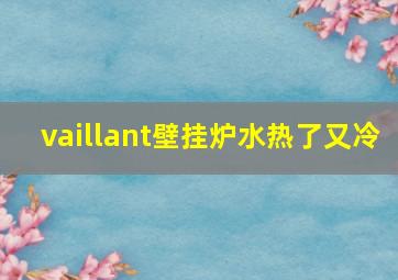 vaillant壁挂炉水热了又冷