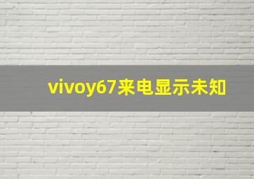 vivoy67来电显示未知