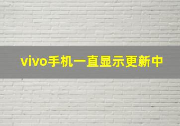 vivo手机一直显示更新中