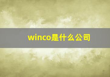 winco是什么公司