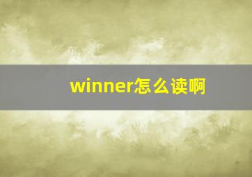 winner怎么读啊