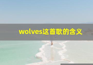 wolves这首歌的含义