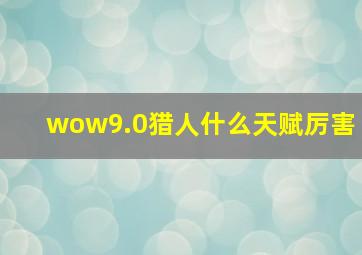 wow9.0猎人什么天赋厉害