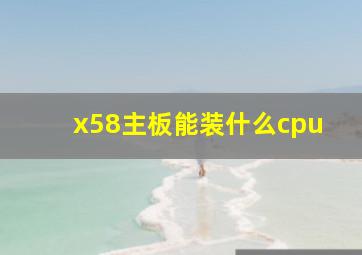 x58主板能装什么cpu