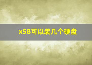 x58可以装几个硬盘