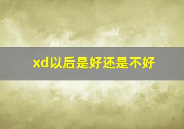 xd以后是好还是不好