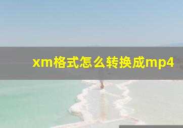 xm格式怎么转换成mp4