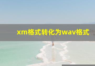 xm格式转化为wav格式