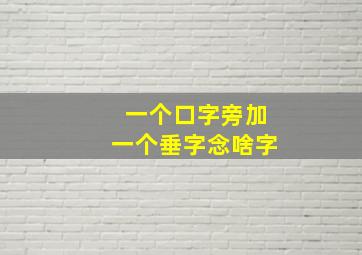 一个口字旁加一个垂字念啥字