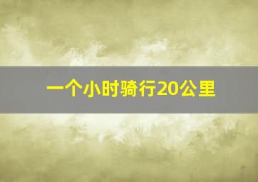 一个小时骑行20公里