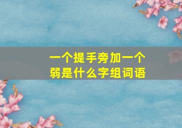 一个提手旁加一个弱是什么字组词语