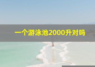 一个游泳池2000升对吗