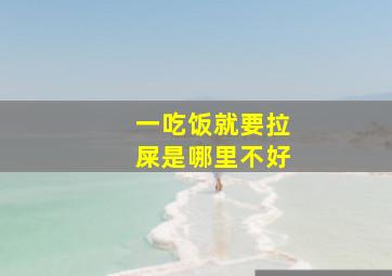 一吃饭就要拉屎是哪里不好